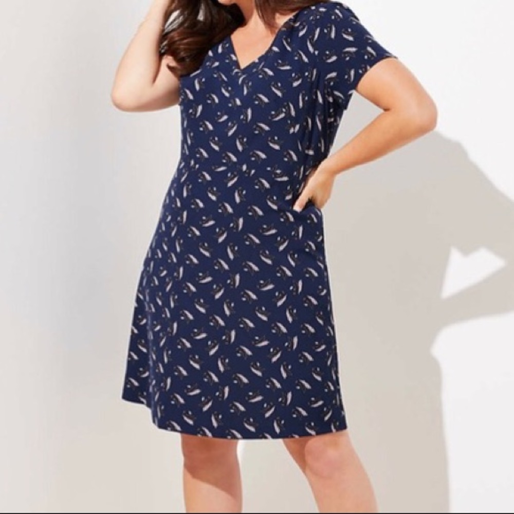 Loft v-neck dress